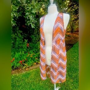 C Multicolor Chevron Dress cardigan